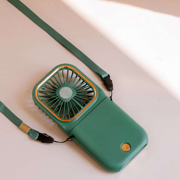 F30 Electroplating Handheld Fan Portable Desktop Folding Mute USB Hanging Neck Fan, Upgraded Vers...