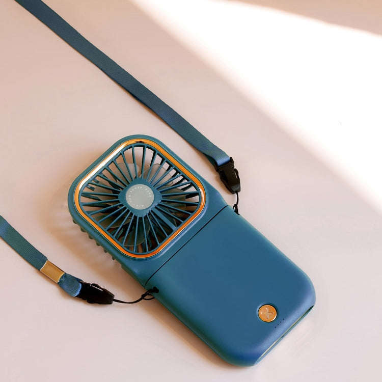 F30 Electroplating Handheld Fan Portable Desktop Folding Mute USB Hanging Neck Fan, Upgraded Vers...
