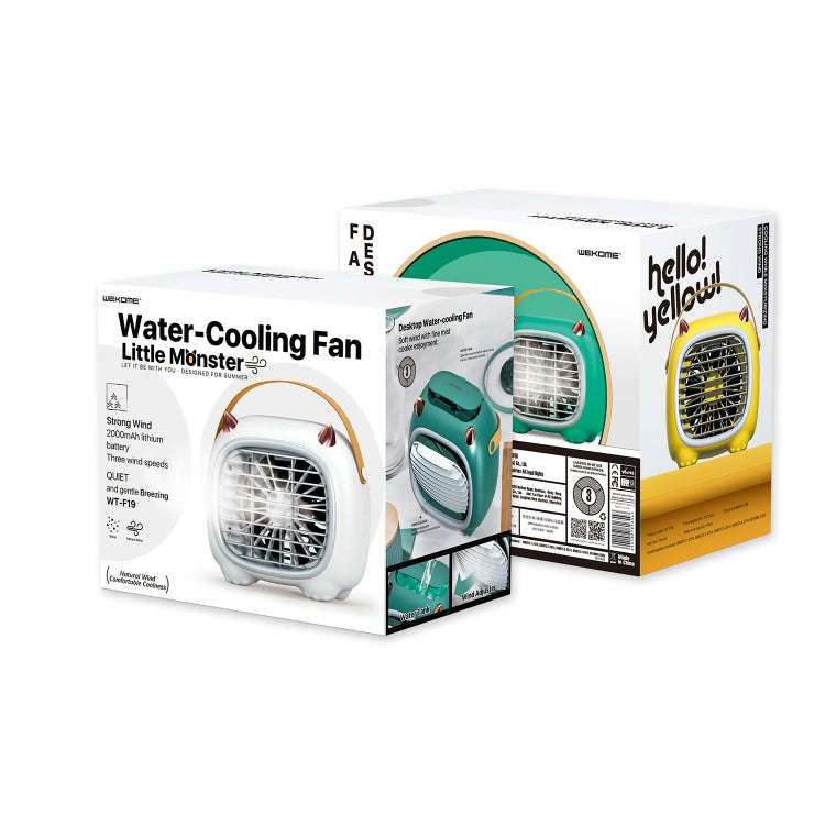 WK WT-F19 Little Monster Water Cooling Fan Desktop Fan (Green)