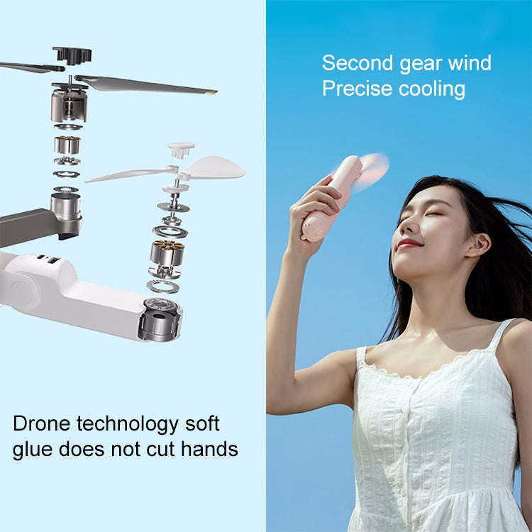 Xiaomi Youpin JISULIFE F8 Multifunctional Mini Fan Handheld Folding Fan(White)