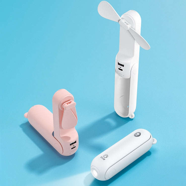 Xiaomi Youpin JISULIFE F8X Upgrade Version Multifunctional Mini Fan Handheld Folding Fan (White)