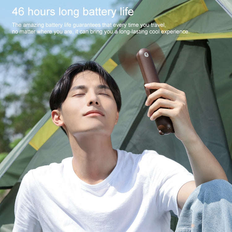 Xiaomi Youpin JISULIFE F8X Upgrade Version Multifunctional Mini Fan Handheld Folding Fan (Brown)