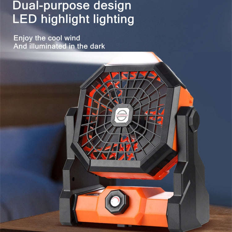 X3 Outdoor Portable Fan USB Charging Air Cooling Fan with LED Night Lamp (Green)