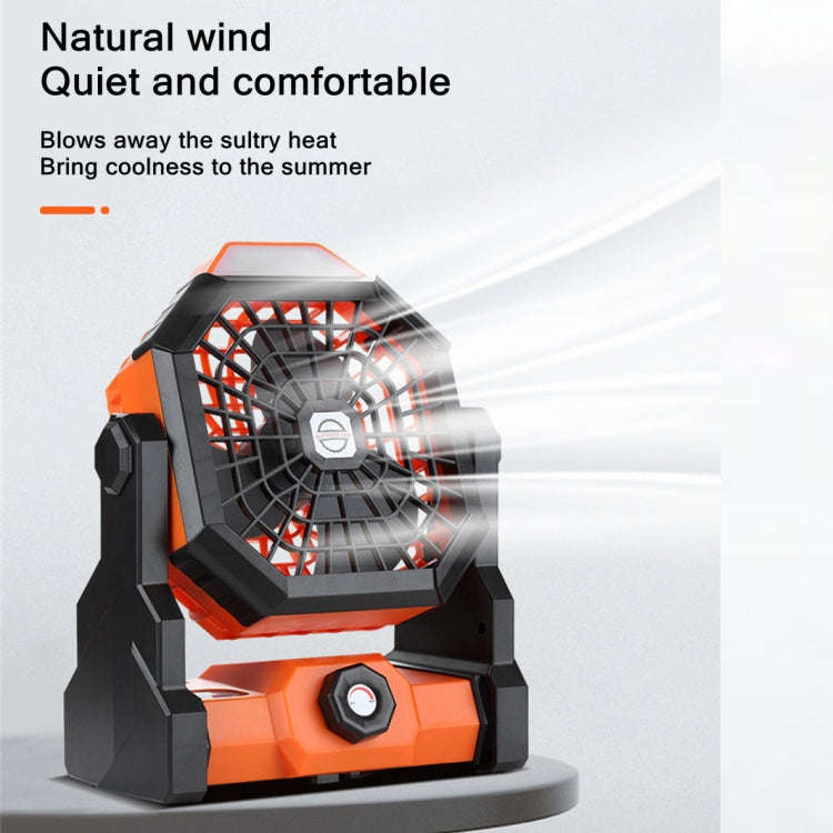 X3 Outdoor Portable Fan USB Charging Air Cooling Fan with LED Night Lamp (Green)