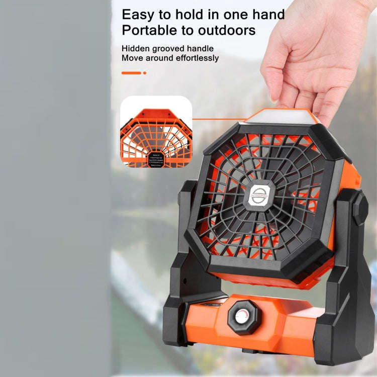 X3 Outdoor Portable Fan USB Charging Air Cooling Fan with LED Night Lamp (Green)