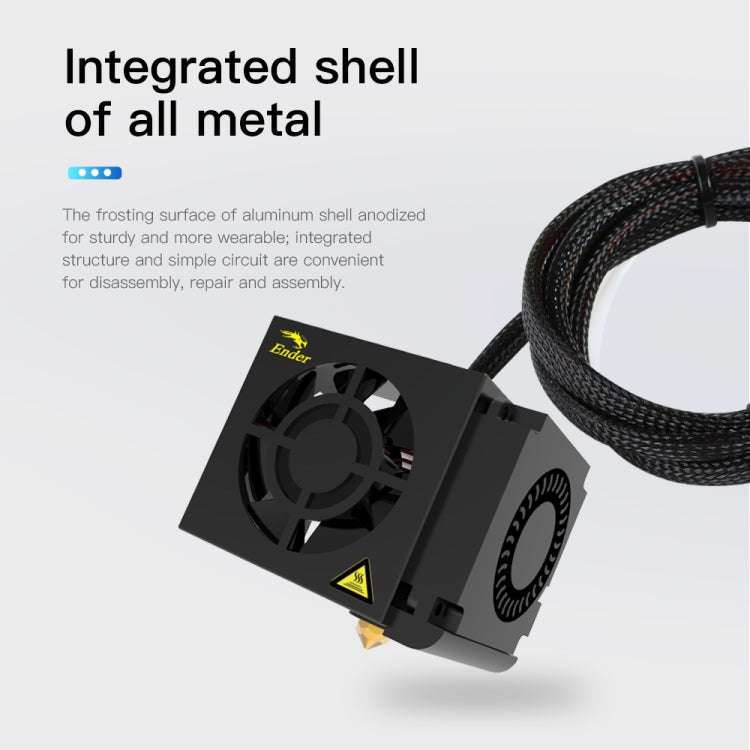 Creality 24V 40W Extruder Full Nozzle Hot End Kit with Nozzle Extruder+Cooling Fan+Shell for Ende...