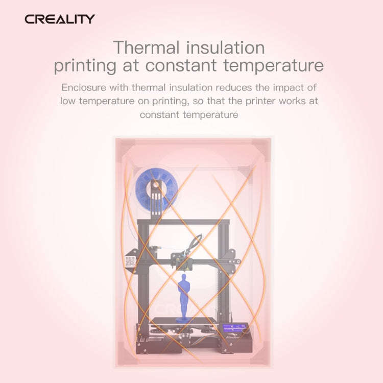 Creality 3D Printer Flame Retardant Aluminum Foil Cloth Protective Cover for Ender-3, Small Size:...