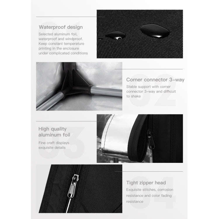 Creality 3D Printer Flame Retardant Aluminum Foil Cloth Protective Cover for Ender-3, Small Size:...
