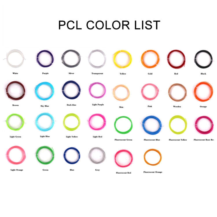 5m 1.75mm Low Temperature PCL Cable 3D Printing Pen Consumables(Purple)