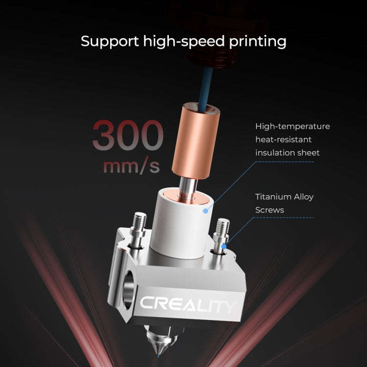 CREALITY 3D Printer Part Spider High Temperature and High Flow Hotend Pro(Red)