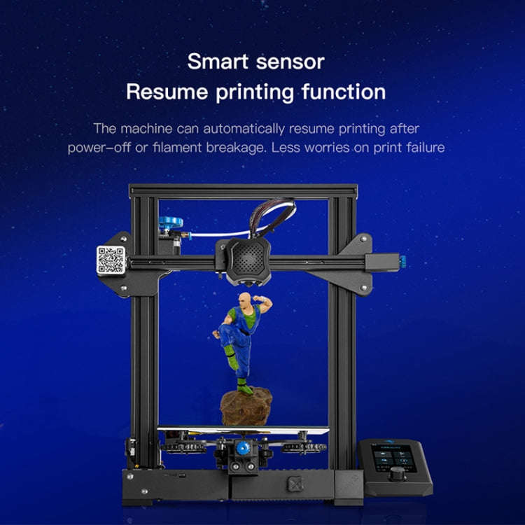 CREALITY Ender-3 V2 Craborundom Glass Platform Ultra-silent DIY 3D Printer, Print Size : 22 x 22 ...
