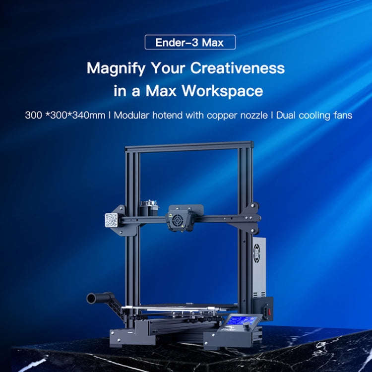 CREALITY Ender-3 Max Smart Sensor Dual Cooling Fans DIY 3D Printer, Print Size : 30 x 30 x 34cm, ...