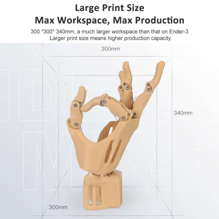 CREALITY Ender-3 Max Smart Sensor Dual Cooling Fans DIY 3D Printer, Print Size : 30 x 30 x 34cm, ...
