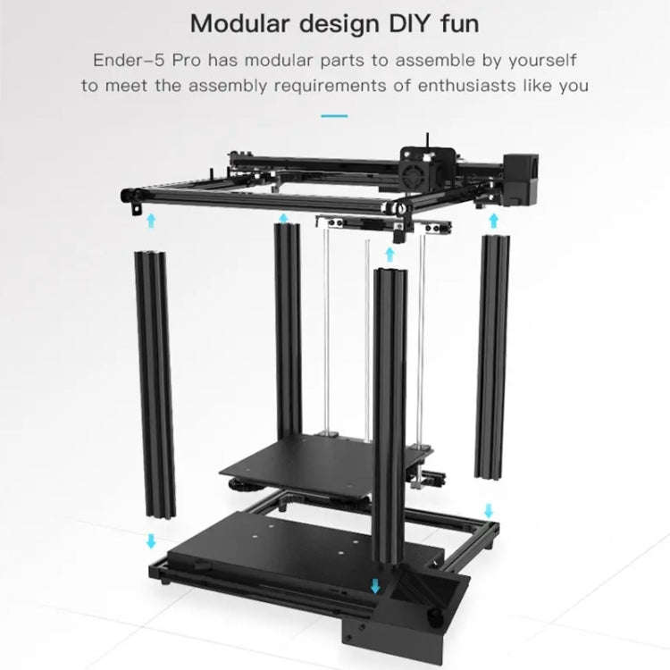 CREALITY Ender-5 Pro Silent Mainboard Double Y-axis DIY 3D Printer, Print Size : 22 x 22 x 30cm, ...