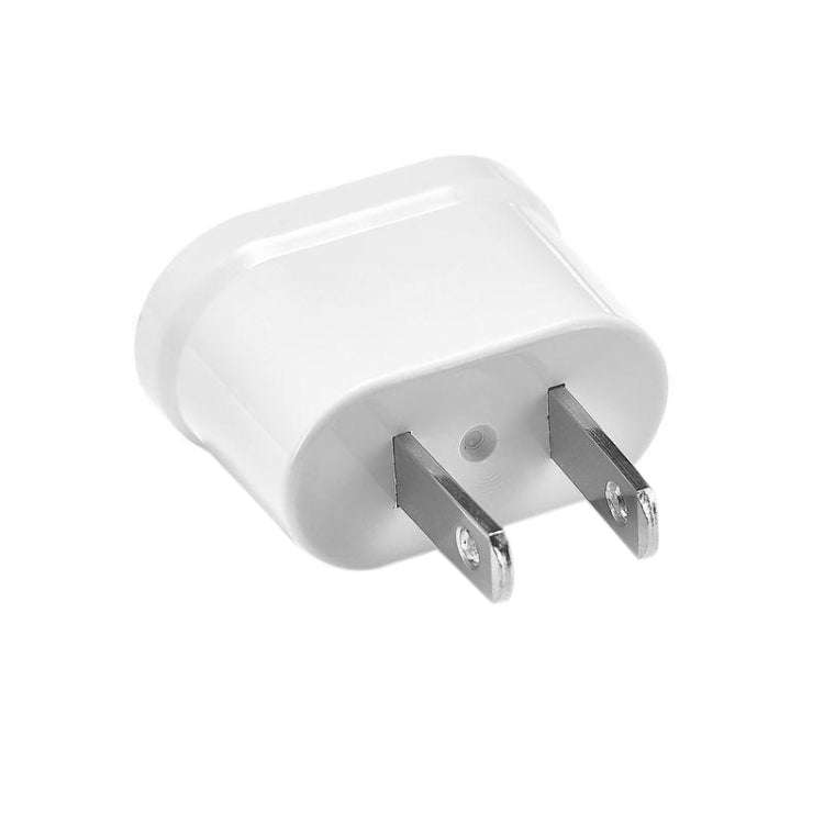 US & EU to US Plug AC Wall Universal Travel Power Socket Plug Adaptor, AC 250V (White)