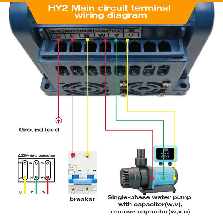 HY2-1500X 1.5KW 220V Single-phase Input Single-phase Output Constant Pressure Water Supply Inverter