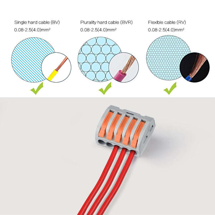 10 PCS 4 Port PCT Series Architectural Wiring Connector LED Lamp Conductor Distributor Junction B...