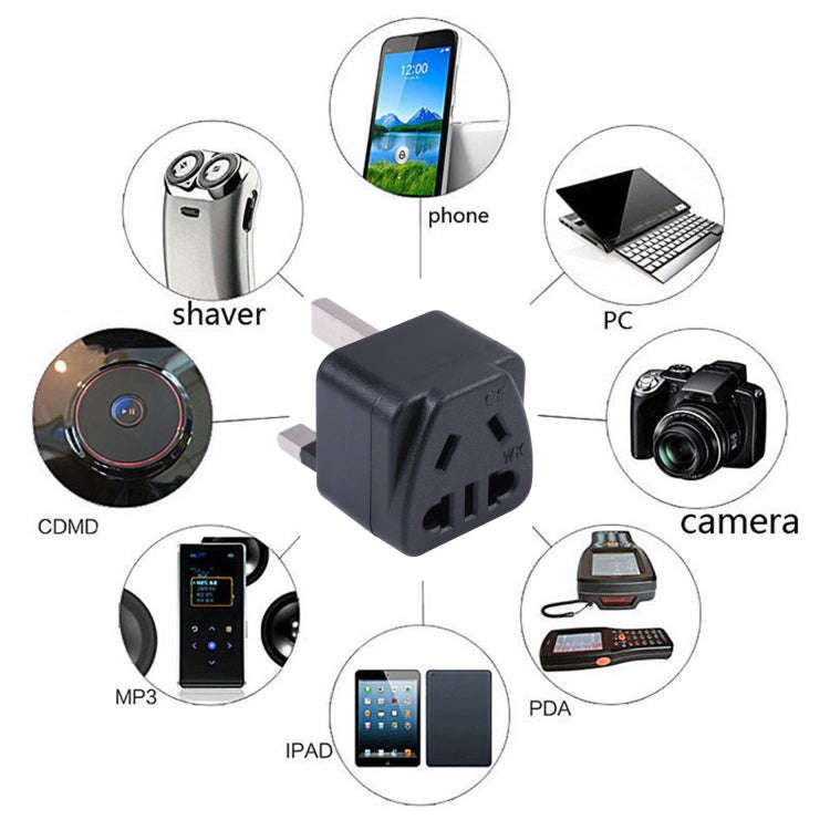 Portable Universal Five-hole WK to UK Plug Socket Power Adapter