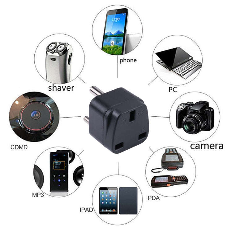 Portable UK to Small South Africa Plug Socket Power Adapter