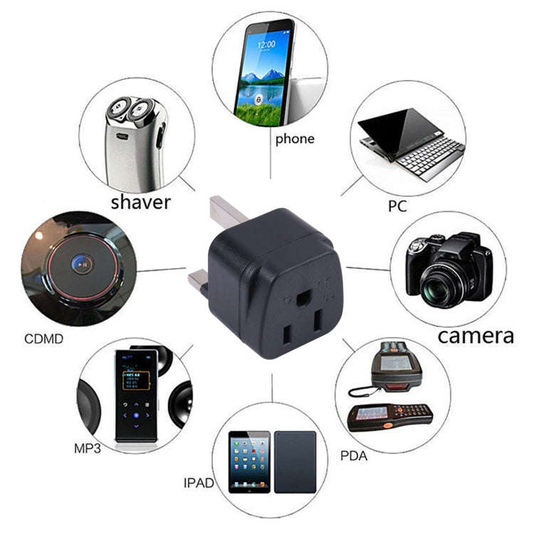 Portable Three-hole US to UK Plug Socket Power Adapter