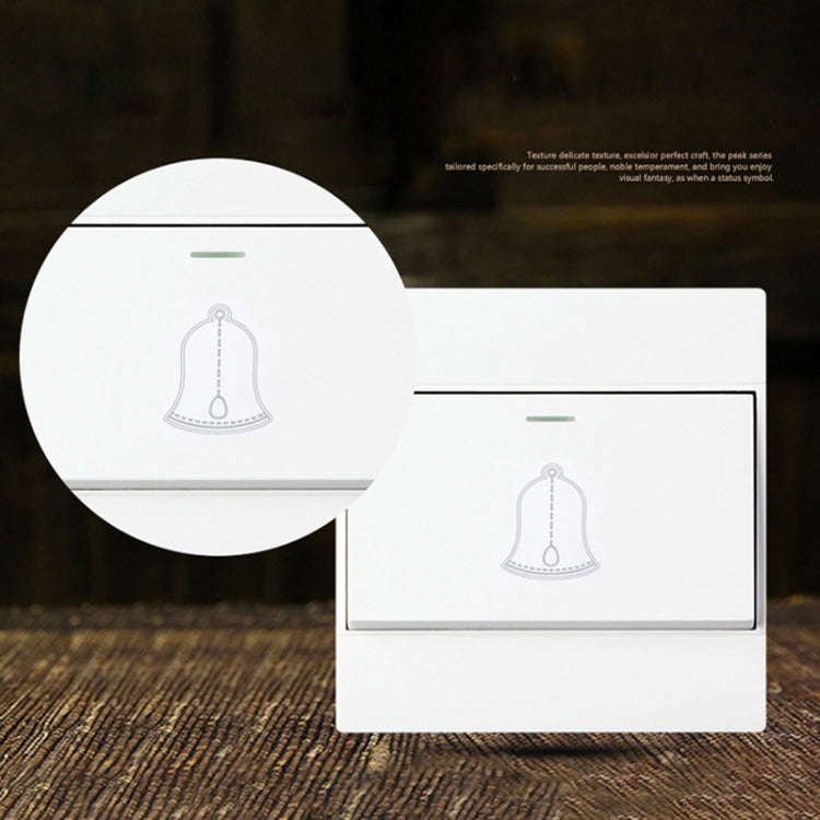 86 Type PC Wall Doorbell Single Control Switch, EU Plug