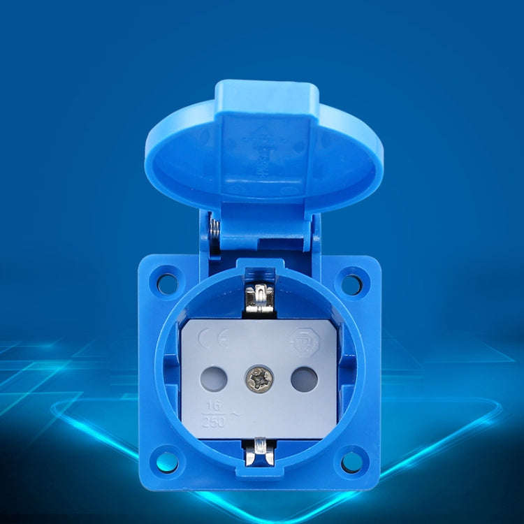 Outdoor IP44 Waterproof Socket with Cover, EU Plug