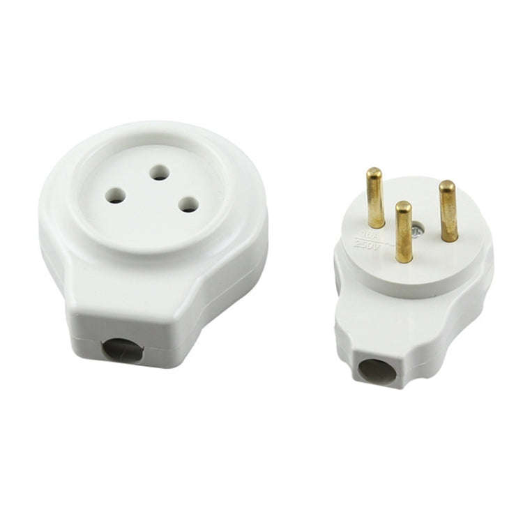 16A Cylindrical Male Female Butt Joint Tripolar Power Plug