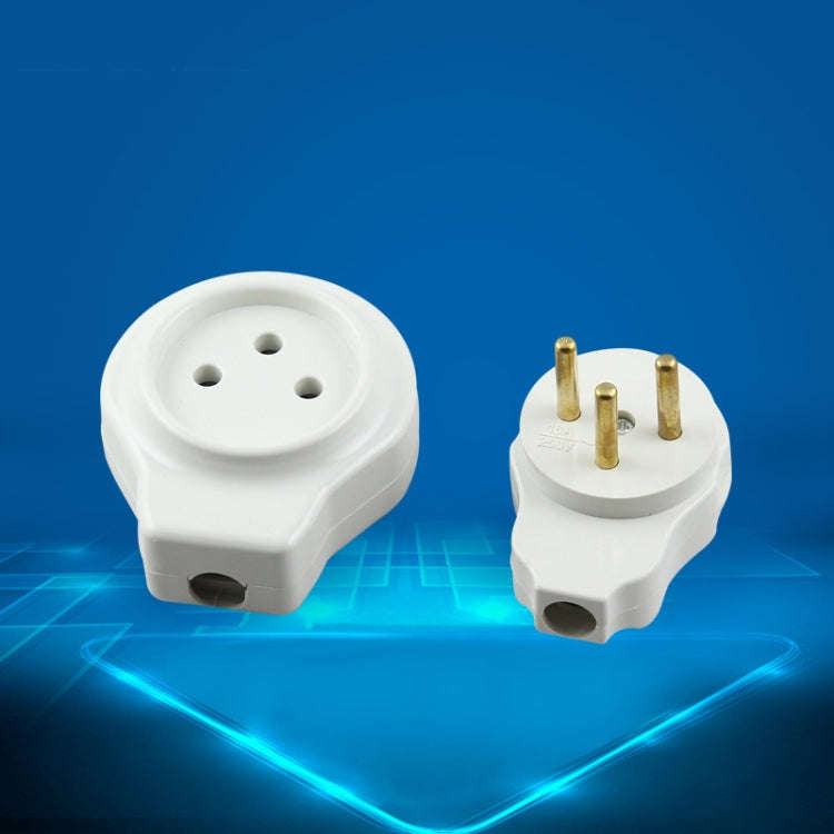 16A Cylindrical Male Female Butt Joint Tripolar Power Plug