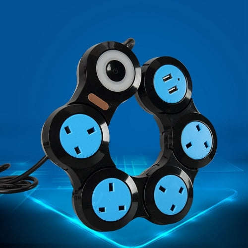 Charging Plug-in Wiring Board Creative Rotary Towline Board 13A Deformed Socket with USB, UK Plug...