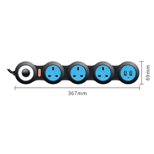Charging Plug-in Wiring Board Creative Rotary Towline Board 13A Deformed Socket with USB, UK Plug...