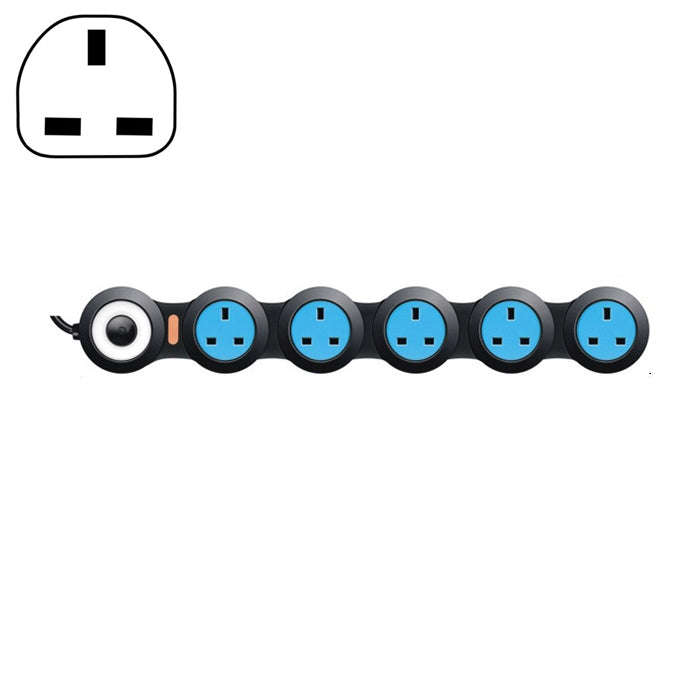 Charging Plug-in Wiring Board Creative Rotary Towline Board 13A Deformed Socket, UK Plug, 5-Bit S...