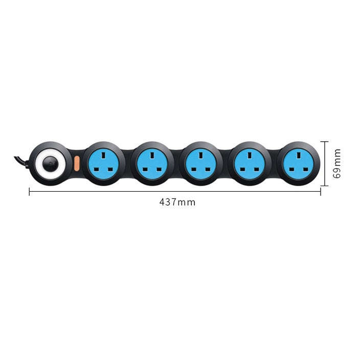 Charging Plug-in Wiring Board Creative Rotary Towline Board 13A Deformed Socket, UK Plug, 5-Bit S...