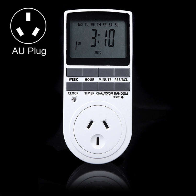 AC 240V Smart Home Plug-in Programmable LCD Display Clock Summer Time Function 12/24 Hours Change...