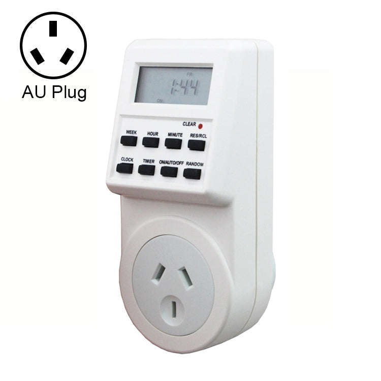 AC 240V Smart Home Plug-in LCD Display Clock Summer Time Function 12/24 Hours Changeable Timer Sw...
