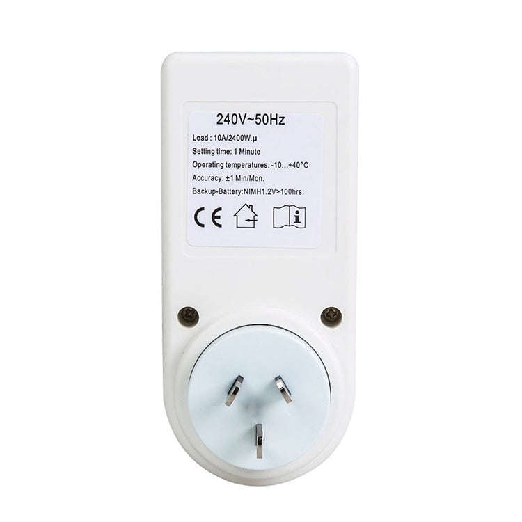 AC 240V Smart Home Plug-in LCD Display Clock Summer Time Function 12/24 Hours Changeable Timer Sw...
