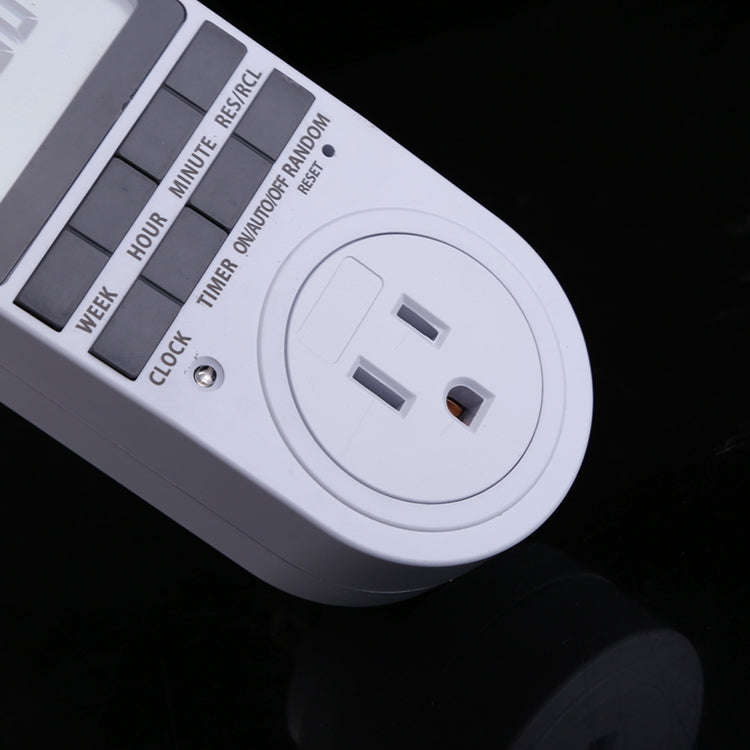 AC 120V Smart Home Plug-in Programmable LCD Display Clock Summer Time Function 12/24 Hours Change...