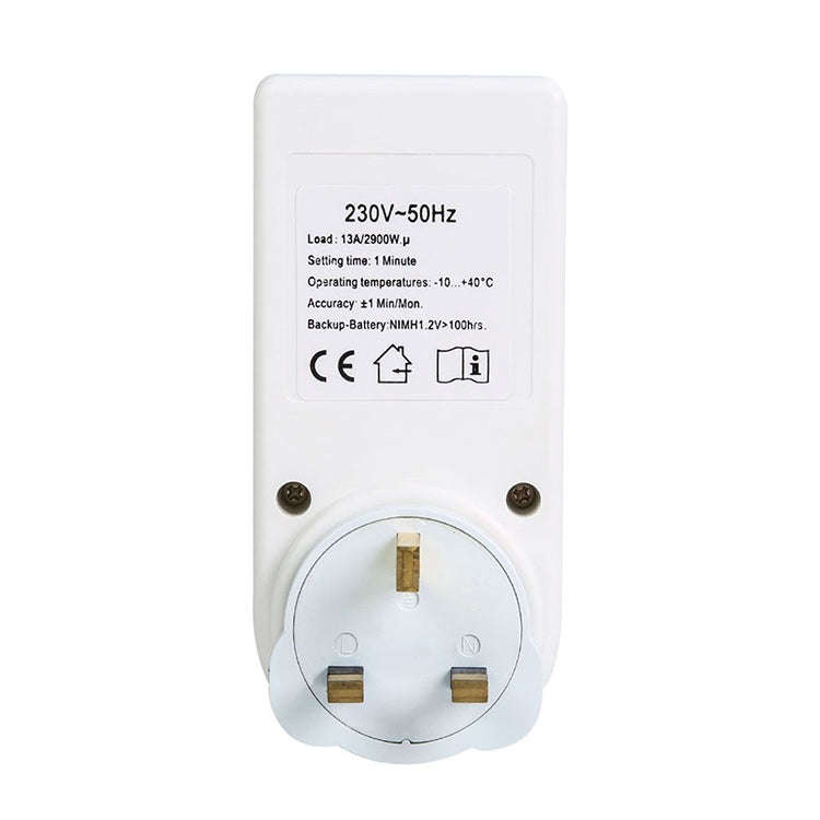 AC 230V Smart Home Plug-in LCD Display Clock Summer Time Function 12/24 Hours Changeable Timer Sw...