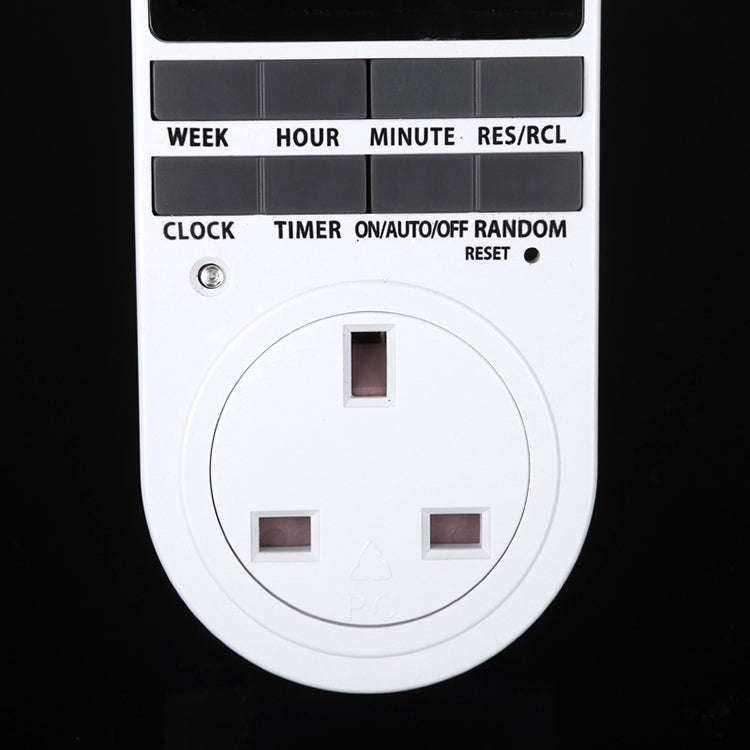 AC 230V Smart Home Plug-in LCD Display Clock Summer Time Function 12/24 Hours Changeable Timer Sw...