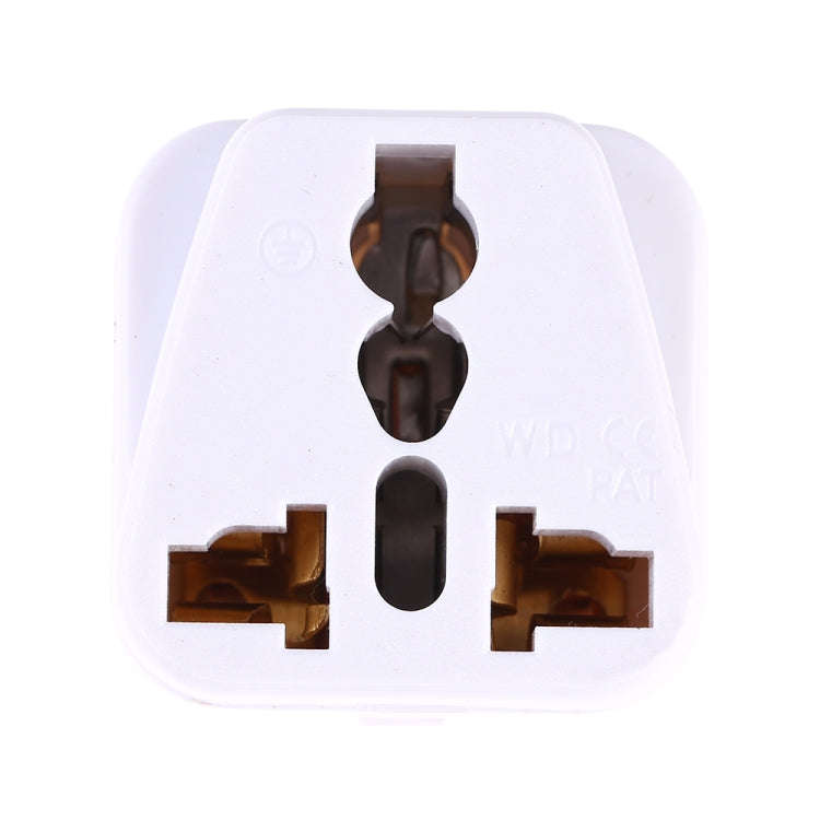 Portable Universal Socket to UK Plug Power Adapter Travel Charger with Fuse(White)