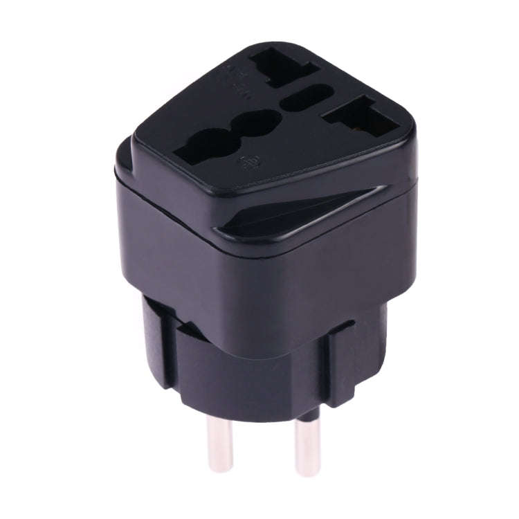 Portable Universal Socket to Israel Plug Power Adapter Travel Charger (Black)