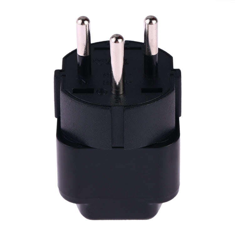 Portable Universal Socket to Israel Plug Power Adapter Travel Charger (Black)