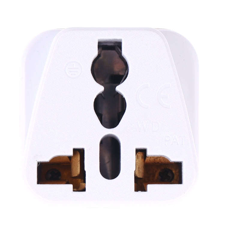 Portable Universal Socket to UK Plug Power Adapter Travel Charger (White)