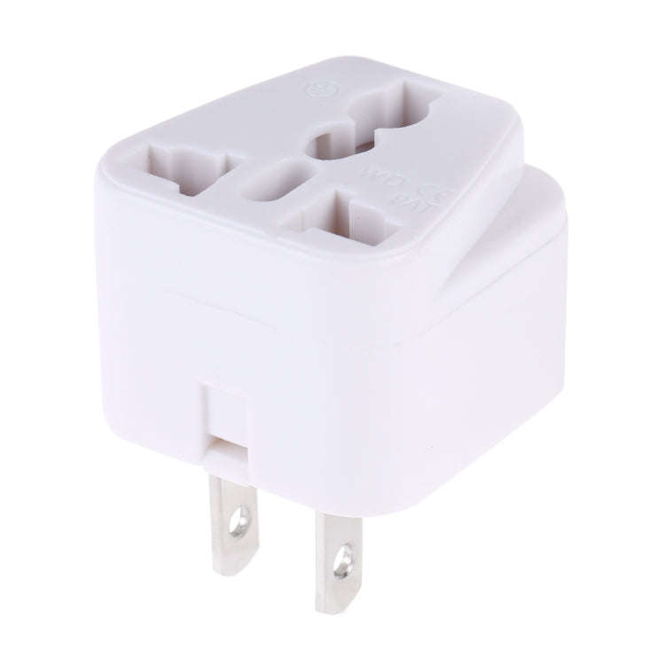 Portable Universal Socket to US Plug Power Adapter Travel Charger (White)