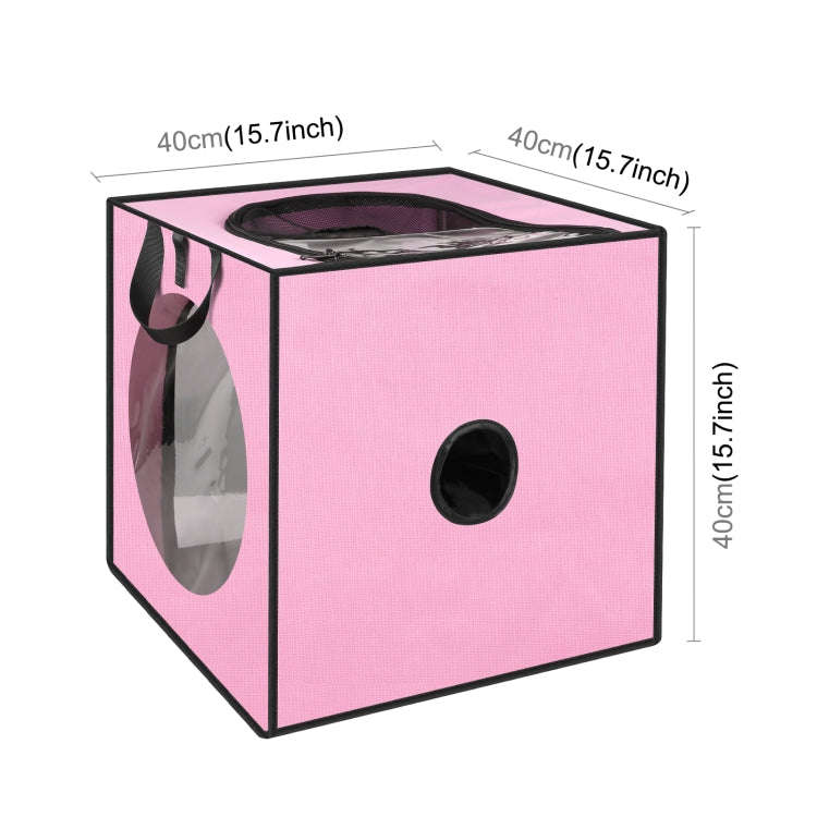 FUNADD Pet Bath Drying Box Portable Folding Dryer Cage, Suitable for Pets up to 5kg(Pink)