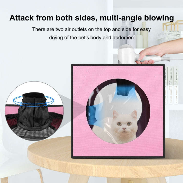 FUNADD Pet Bath Drying Box Portable Folding Dryer Cage, Suitable for Pets up to 5kg(Pink)