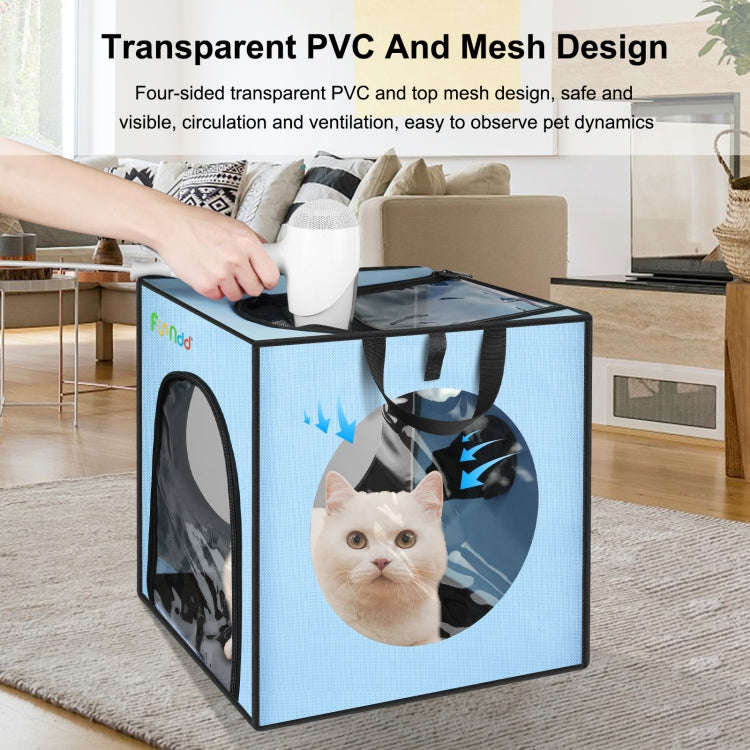 FUNADD Pet Bath Drying Box Portable Folding Dryer Cage, Suitable for Pets up to 5kg(Blue)