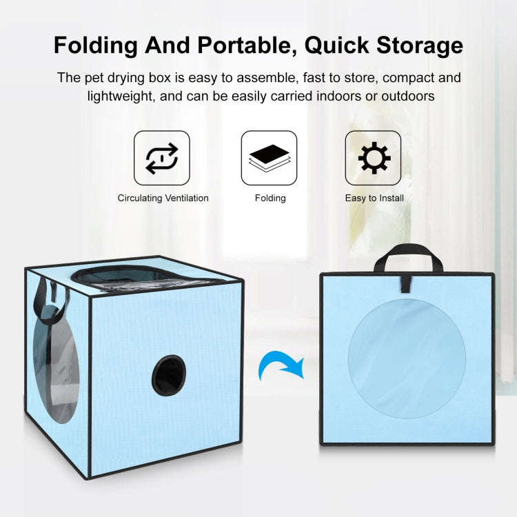 FUNADD Pet Bath Drying Box Portable Folding Dryer Cage, Suitable for Pets up to 5kg(Blue)