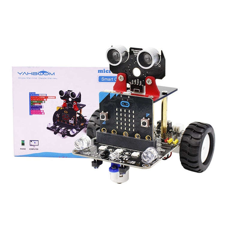 Yahboom Microbit Smart Robot Car Bitbot with IR and APP for Micro:bit V2/V1.5, without Micro:bit ...