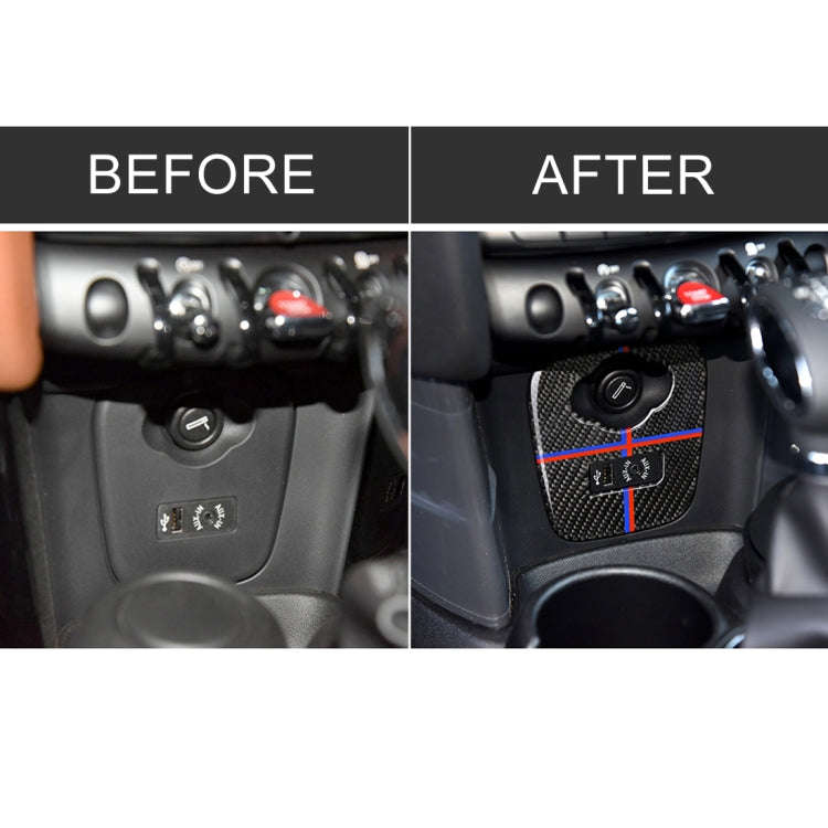 Red Blue Color Car F Chassis Cigarette Lighter Cover Panel Carbon Fiber Decorative Sticker for BM...