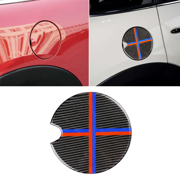 Red Blue Color Car Fuel Tank Cover Carbon Fiber Decorative Sticker for BMW Mini Cooper R50 / R52 ...